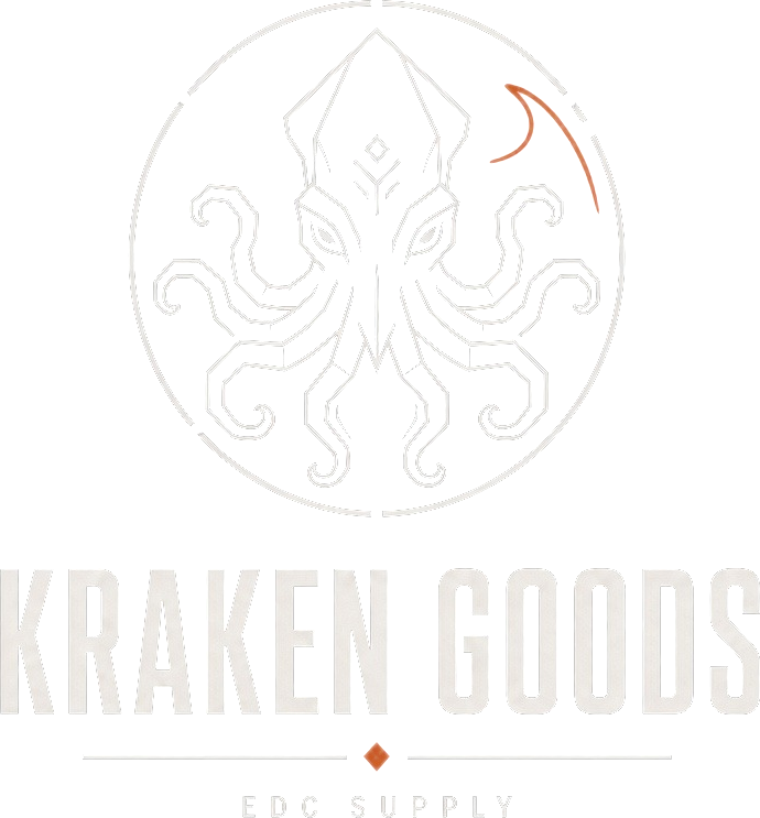 Kraken Goods logo: a line-art kraken in a circular badge